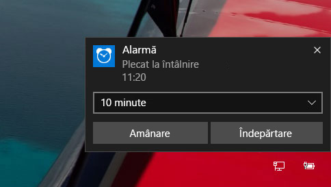 cum se utilizează alarme în windows 10