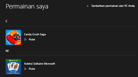 tambahkan permainan ke daftar permainan anda di aplikasi xbox