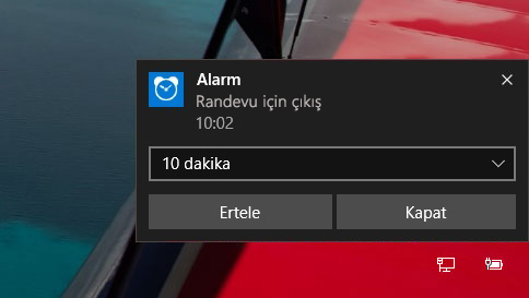 windows 10’da alarmları kullanma