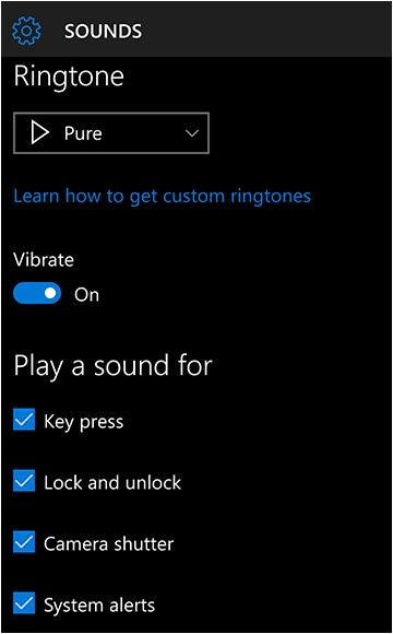 how to change ringtone in windows 10 mobile