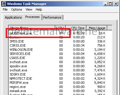 WUDFHost.exe Windows 드라이버 파운데이션 - 사용자 모드 드라이버 프레임워크 호스트 프로세스