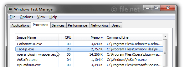 TabTip.exe Panel de escritura a mano y teclado táctil 