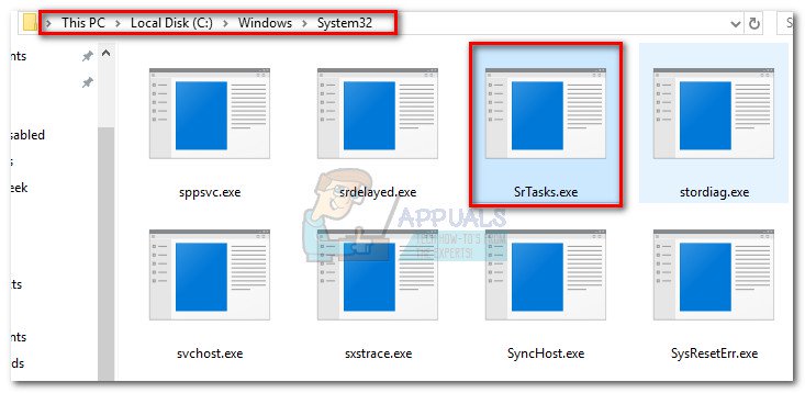 SrTasks.exe Bakgrundsåtgärder för Systemskydd i Microsoft® Windows.